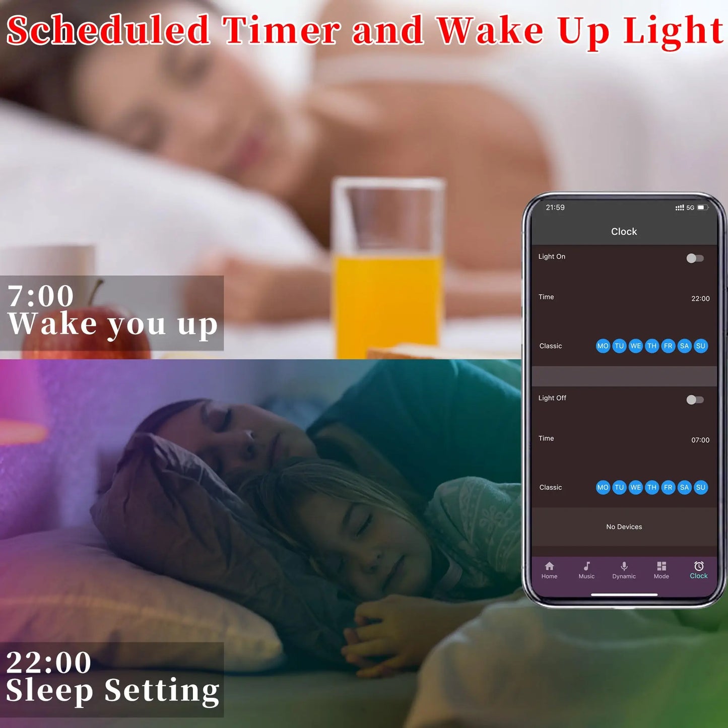 RGB LED Strip Lights – Music Sync Rope Lights with Remote & App Control (16ft–196ft)