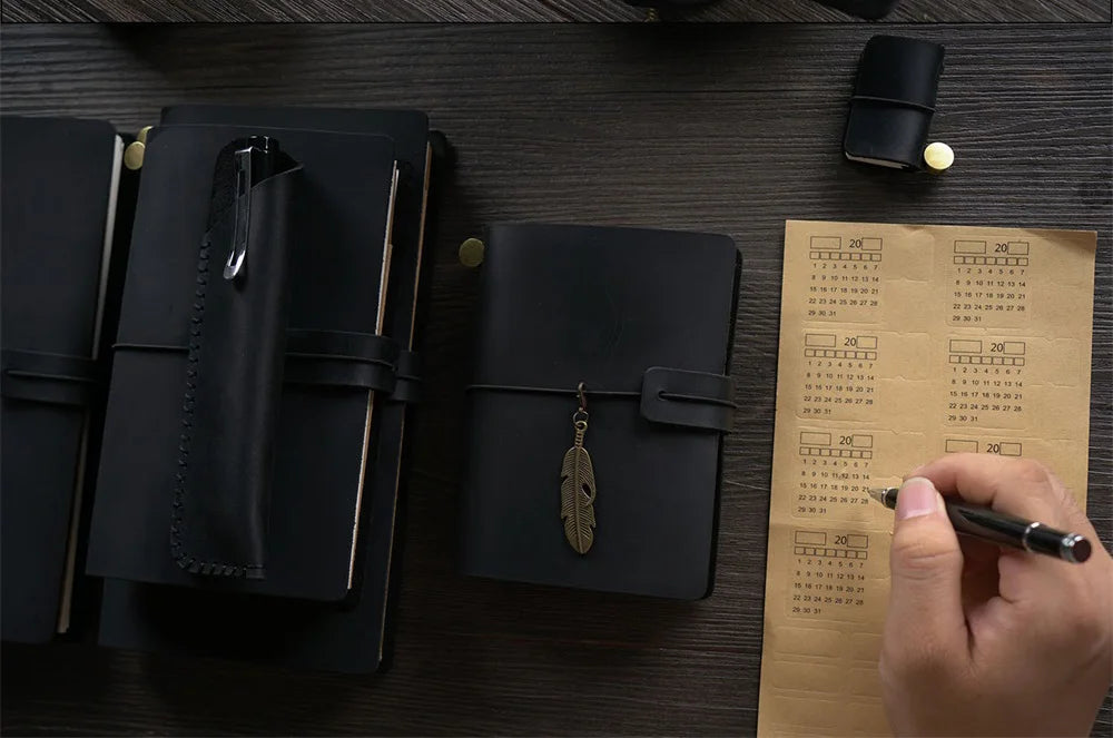 Genuine Leather Refillable Travel Journal – Handmade Retro Diary & Sketchbook