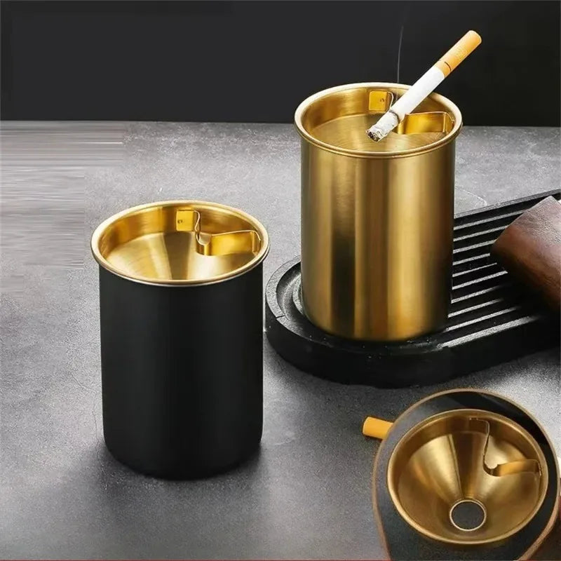 Stainless Steel Ashtray with Lid