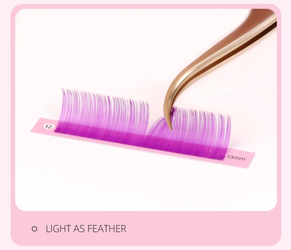 Colored Classic Eyelash Extensions – Soft, Natural & High-Quality Lashes