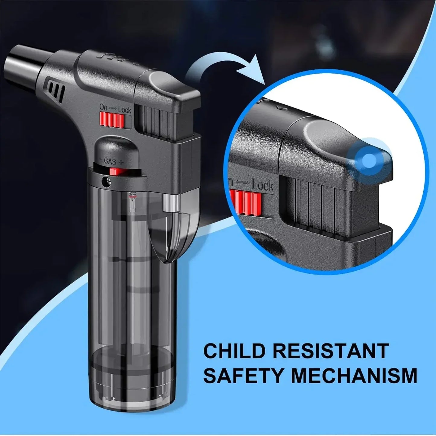 8-Pack Torch Lighters – Windproof Butane Gas Flame Gadgets for Kitchen & Outdoor Use (2025 New)