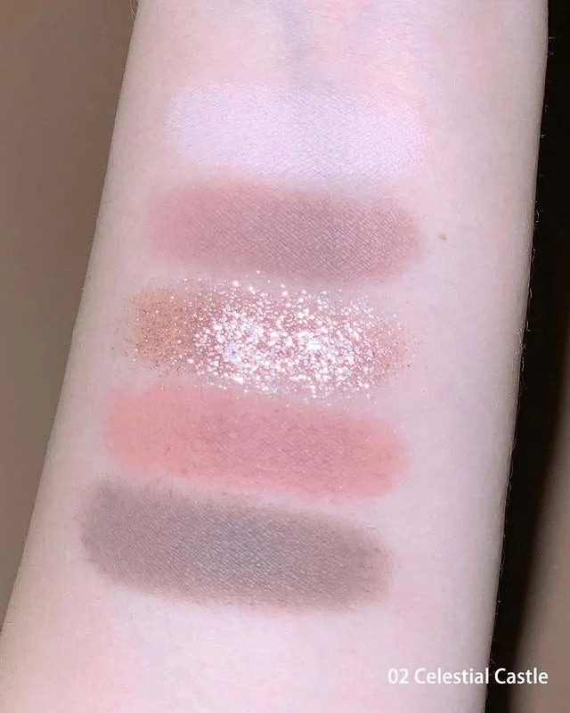 6-Color Diamond Shiny Highlighter Palette – Contour, Brighten & Glow