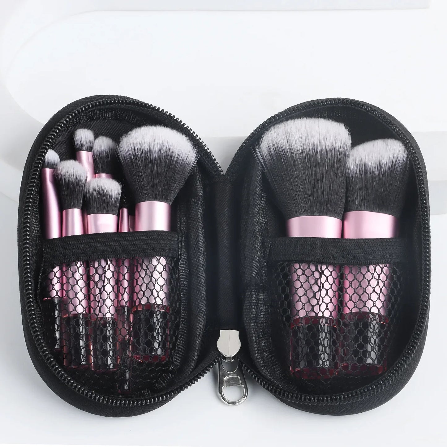 10-Piece Mini Makeup Brush Set – Portable Beauty Tools