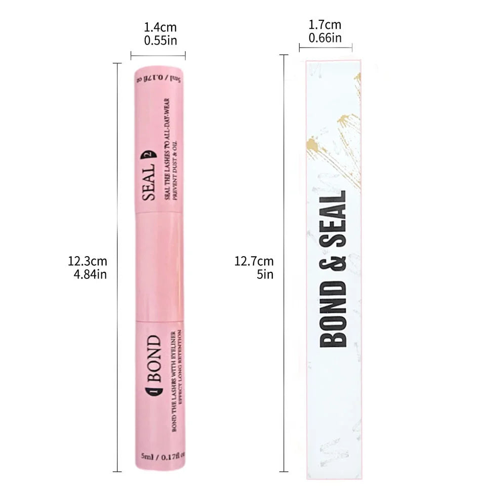 Lash Bond & Seal Kit – Strong Hold Glue, Sealant, Remover & Tweezers for Individual Lash Extensions (10ml + 5ml)