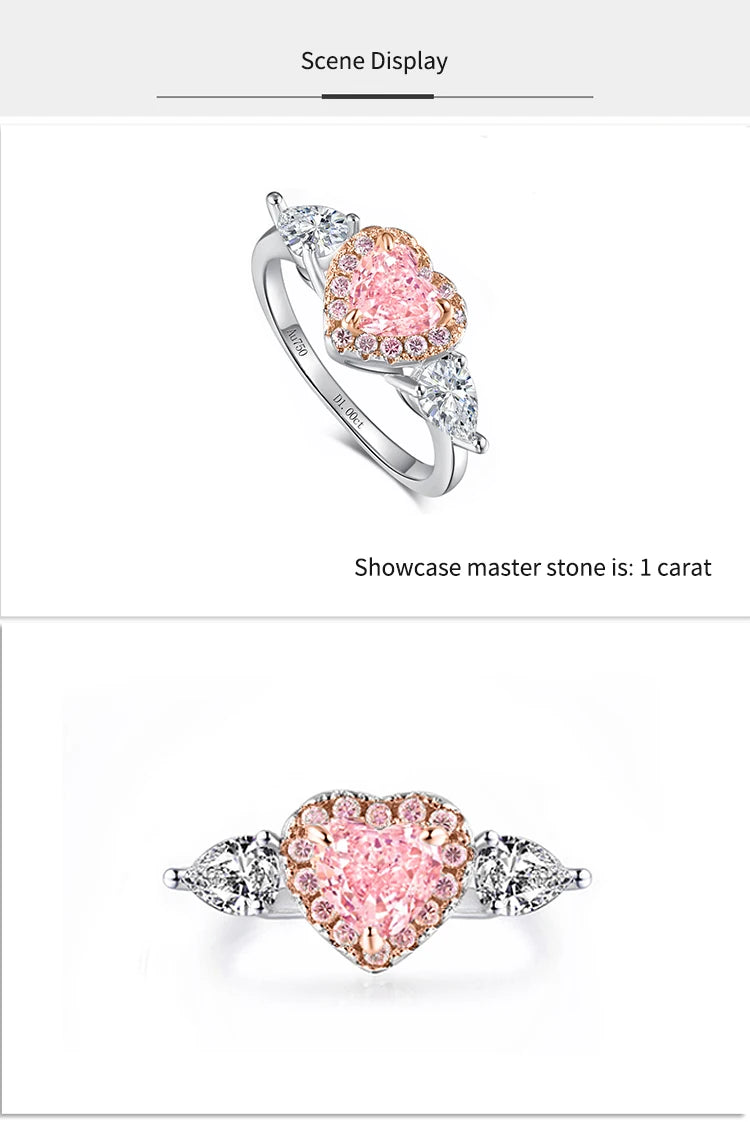 18K Gold Heart-Shaped Lab-Grown Pink Diamond Ring – Love Refined