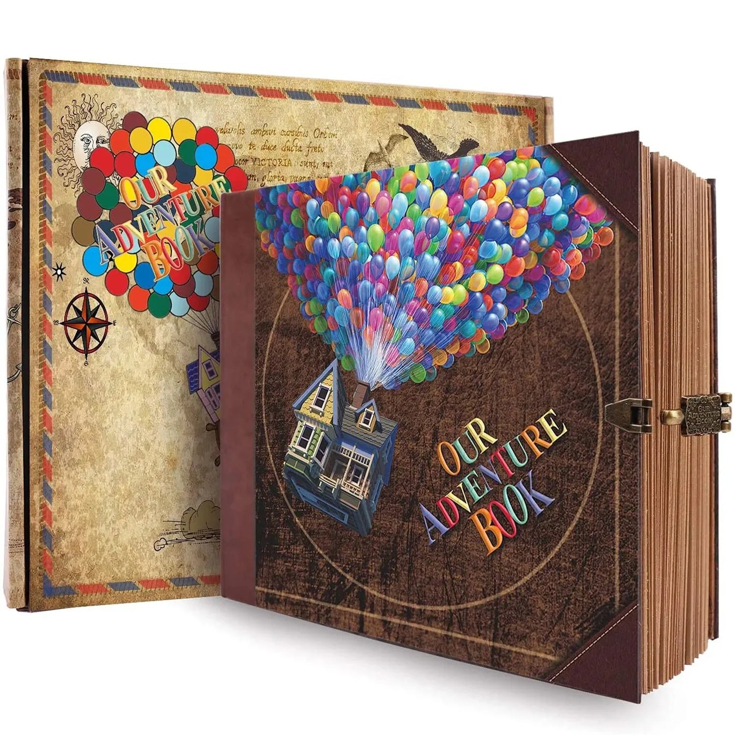 Our Adventure Book – 146-Page Retro Travel Diary & DIY Photo Album Scrapbook