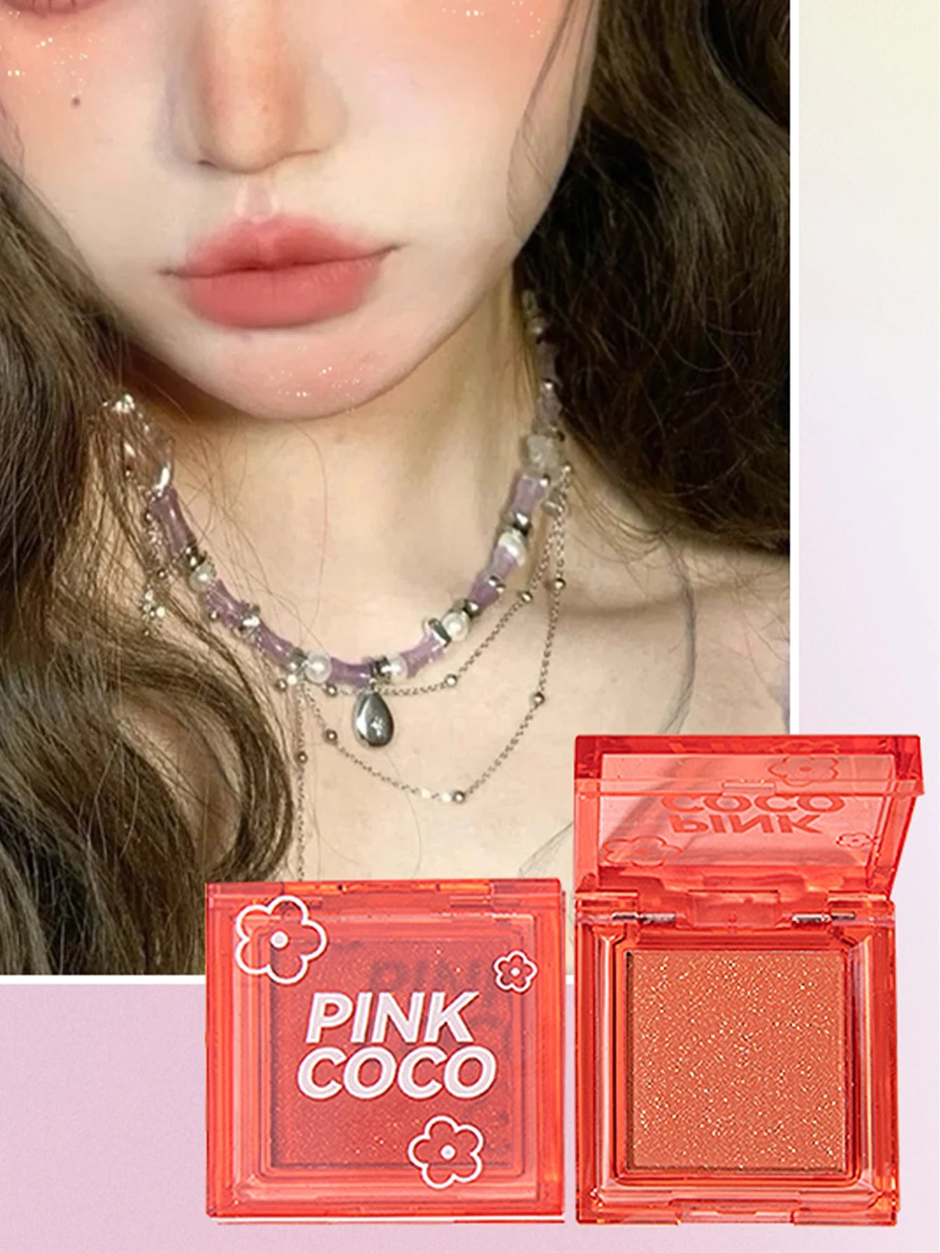 🌸 PINKCOCO Fine Shimmer Tipsy Blush – Multi-Use Soft Mist Glow