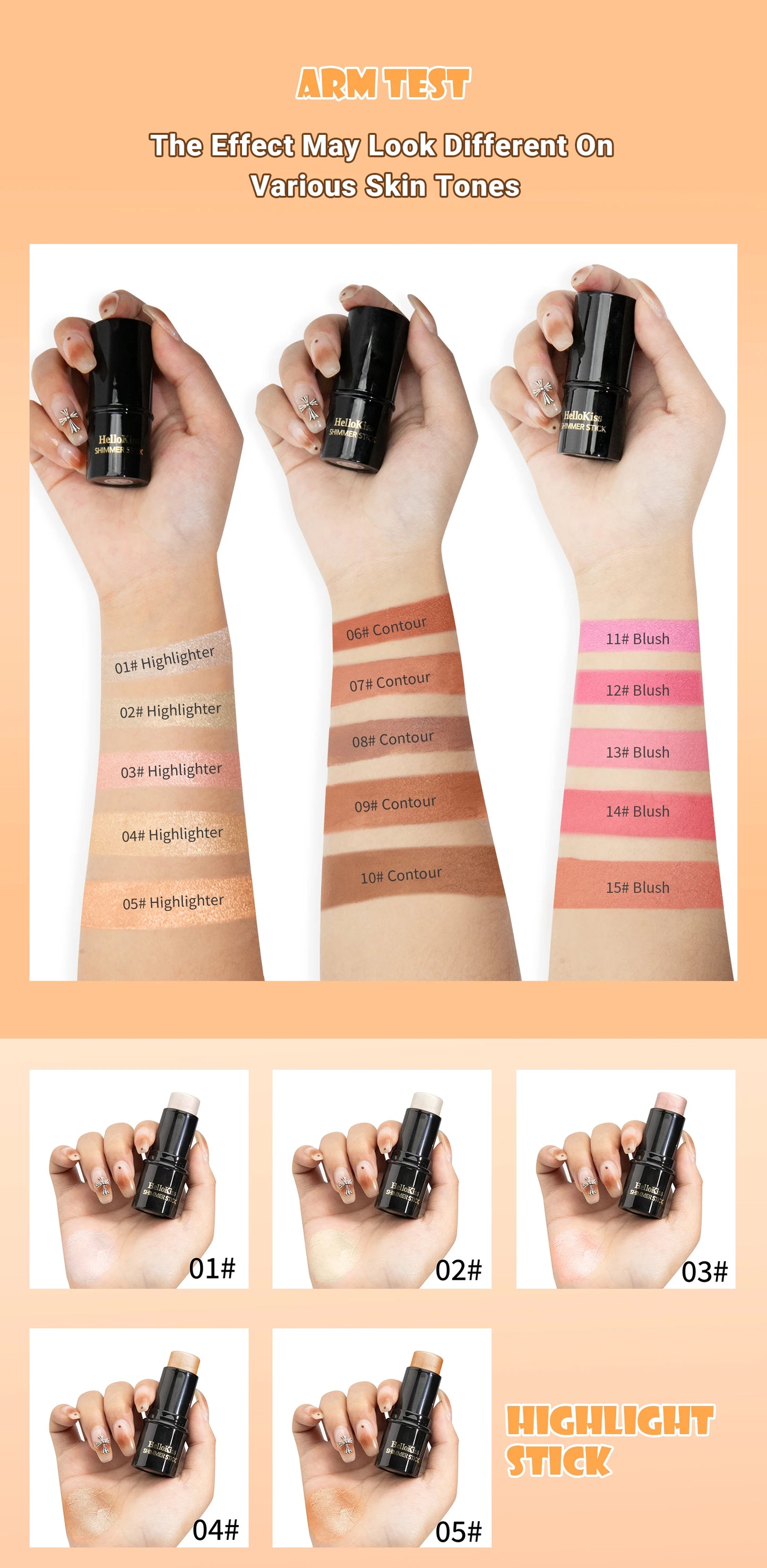 Hello Kiss Face Bronzer & Contour Stick