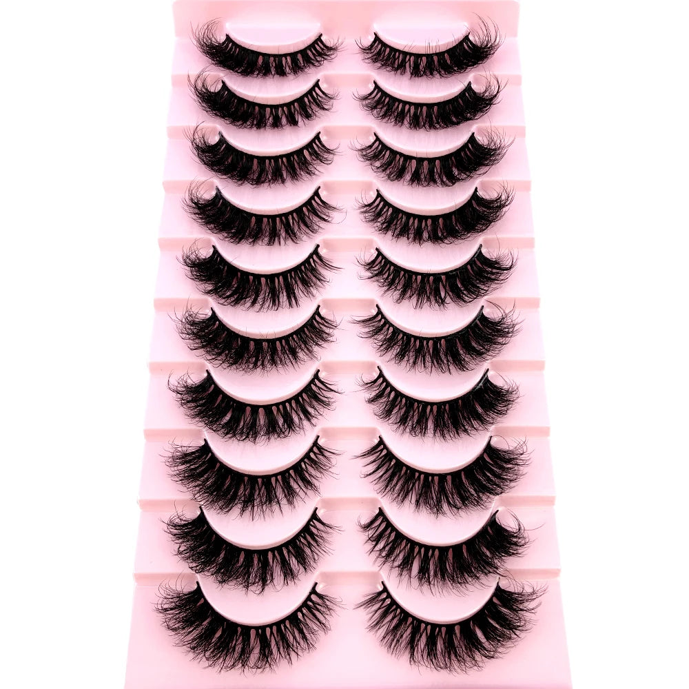 3D Mink-Effect False Eyelash Set – Soft, Fluffy & Full of Volume
