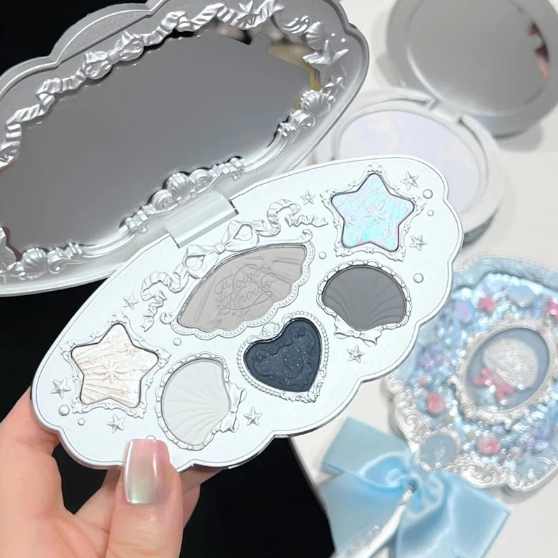 Shell Pearl 6-Color Eyeshadow Palette – Matte, Shimmer & Metallic Glow
