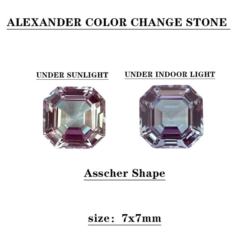 Lab-Grown Color Change Alexandrite Gemstone Beads – Certified Oval or Cushion Cut