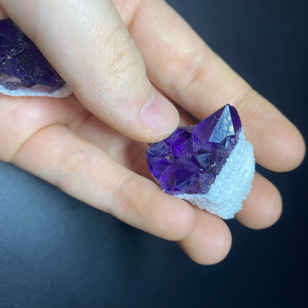 ST77-1 Natural Raw Amethyst Quartz Cluster – Healing Crystal Specimen for Décor & Crafts