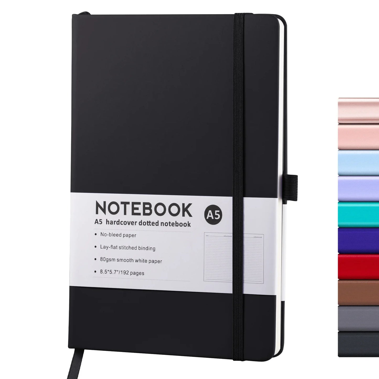 A5/A6 Strap Notebook – Sketchbook, Journal & Writing Pad for School or Office