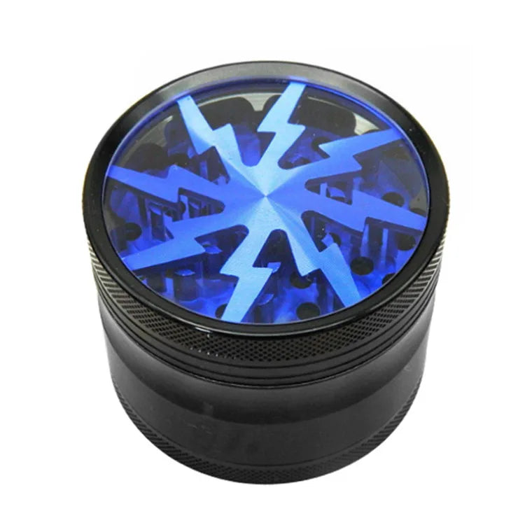 63mm Aluminum Alloy Grinder – 4-Layer Metal Herb & Spice Crusher with LED Lighting (5 Colors)
