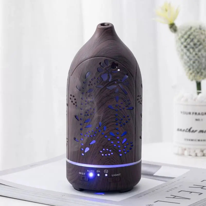 Ultrasonic Essential Oil Diffuser – 100ml LED Aromatherapy Humidifier with Adjustable Mist Modes