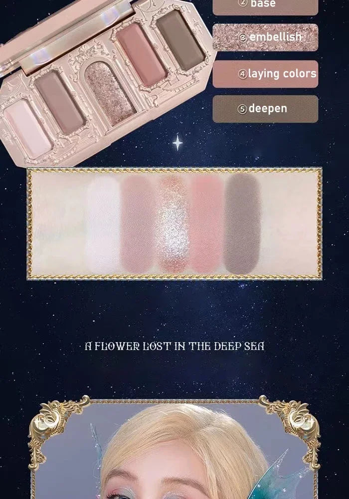 Flower Knows Moonlight Mermaid Eyeshadow Palette – 8 Magical Shades to Mesmerize