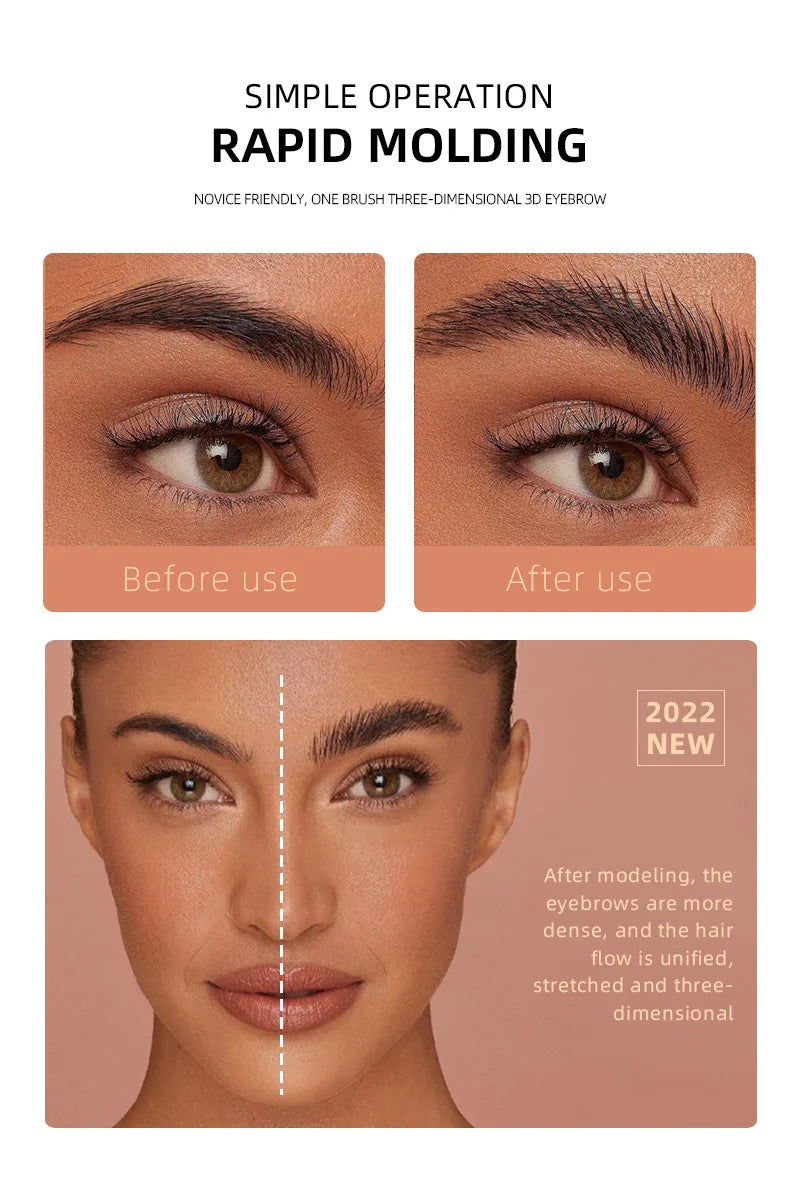 3D Wild Eyebrow Gel Wax – Fluffy, Sculpted, & Locked in All Day