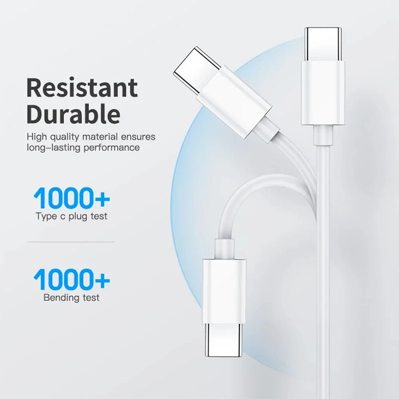 PD 60W Type-C to Type-C Fast Charging Cable – 5pcs / 10pcs Set
