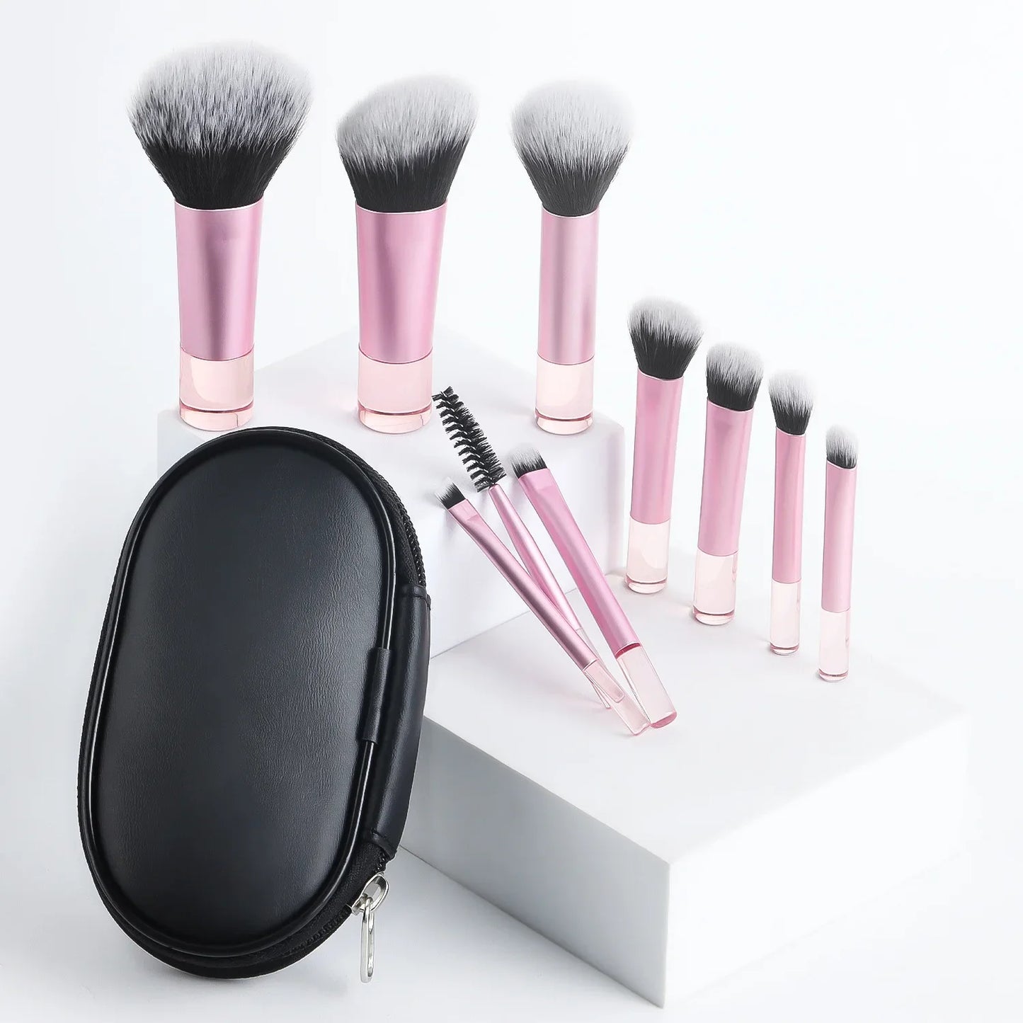 10-Piece Mini Makeup Brush Set – Portable Beauty Tools