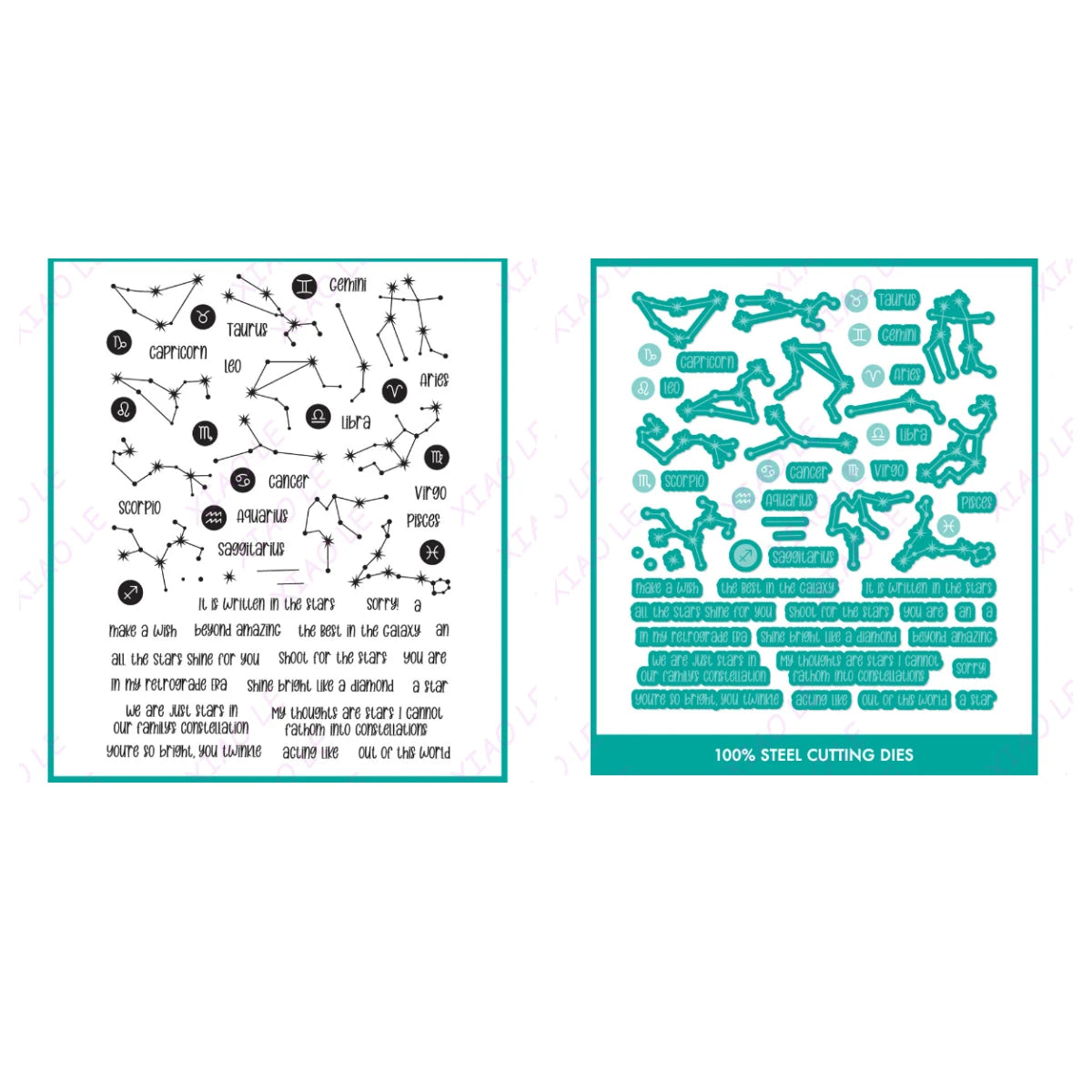 Holiday & Birthday Wishes Metal Cutting Dies – DIY Craft & Scrapbooking Stencils