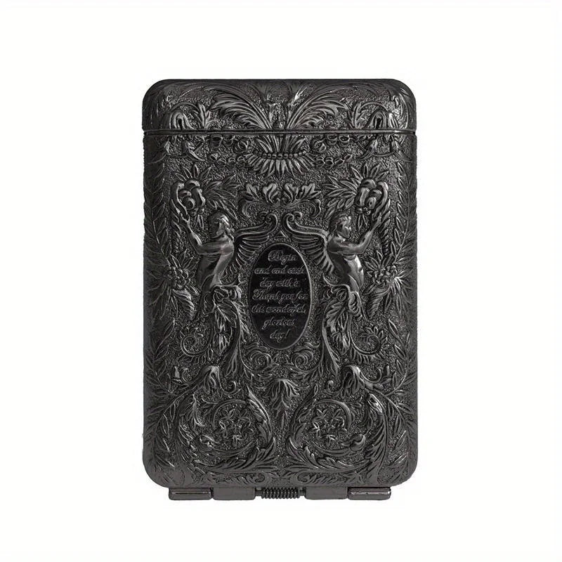 Retro Hand-Carved Metal Storage Case – Portable Pocket Organizer Box