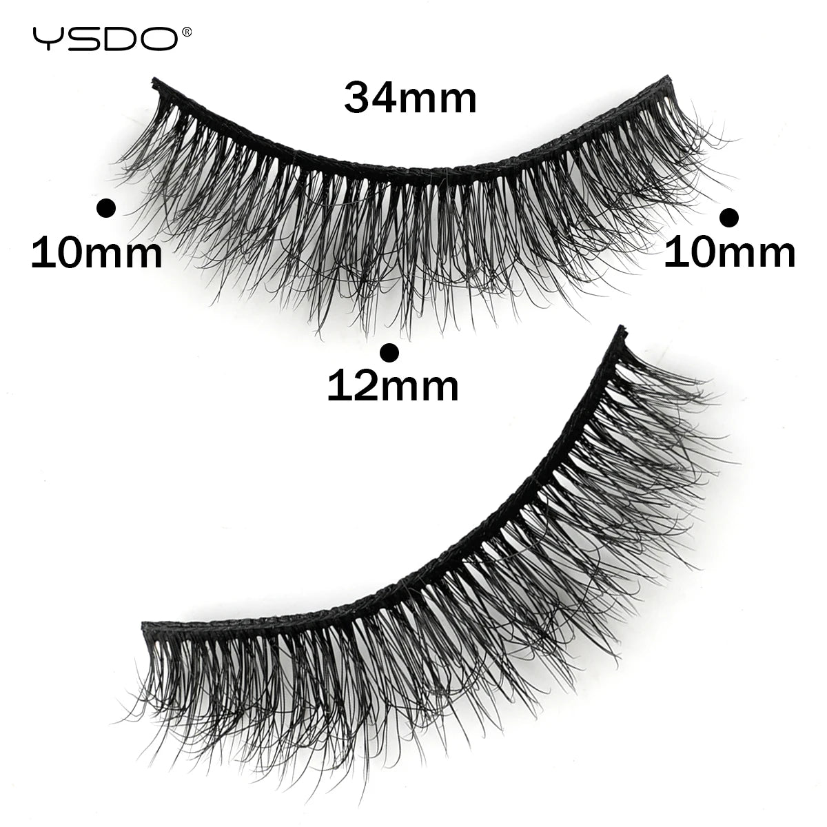 Wispy 3D Mink False Eyelashes – Natural Long, Fluffy & Reusable Strip Lashes (1 Pair)