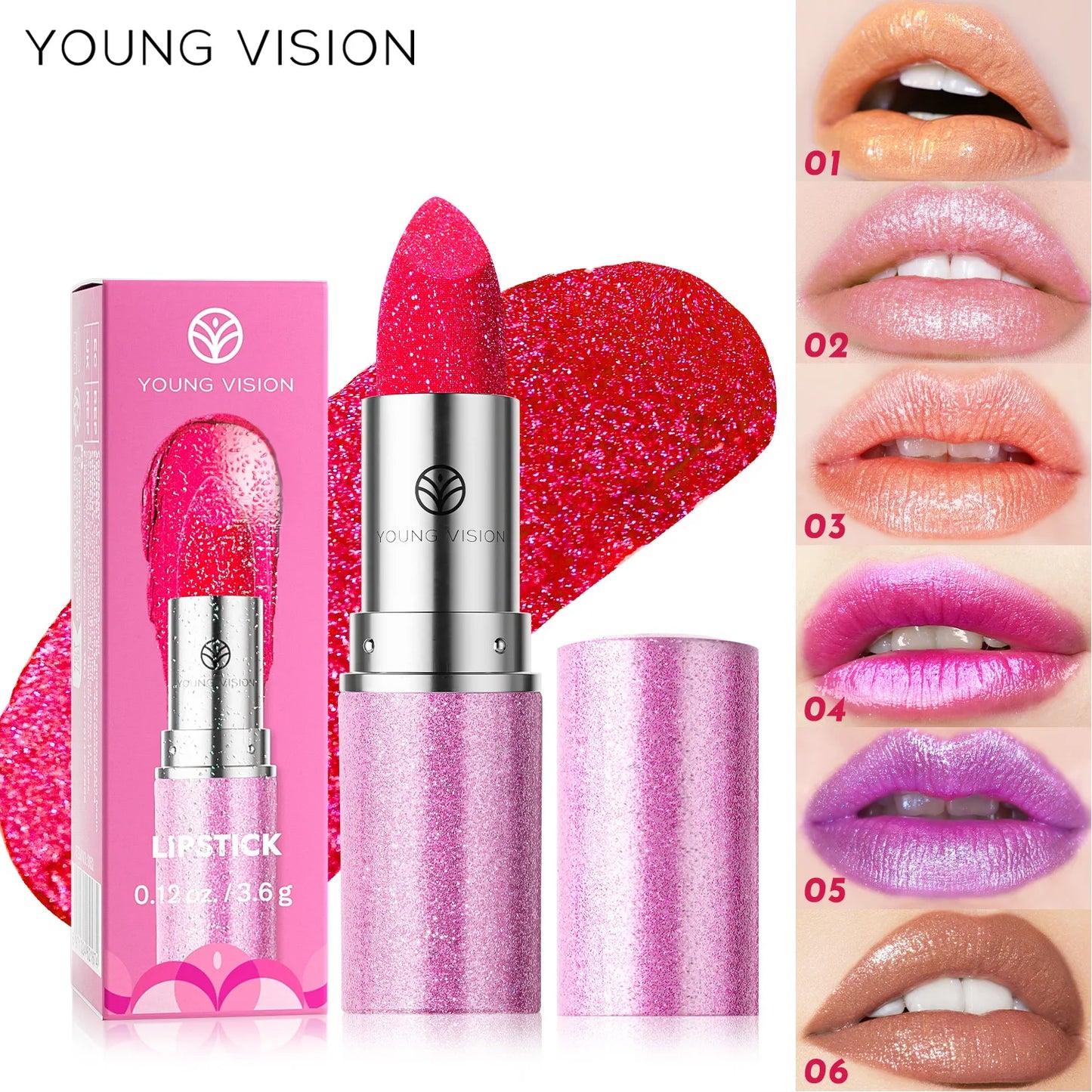 YOUNG VISION Color-Changing Pearl Lipstick – Flash, Glow & Go!
