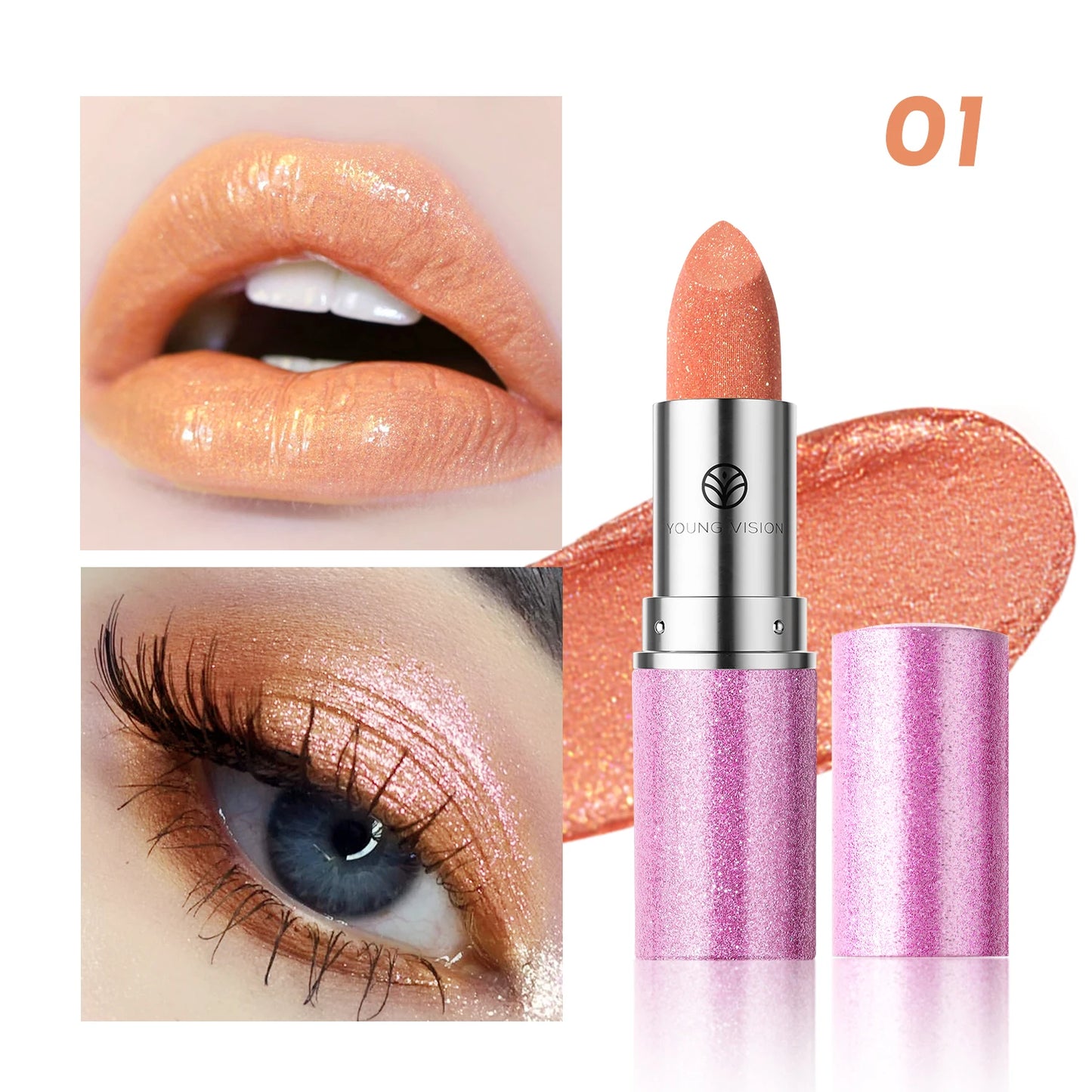 YOUNG VISION Color-Changing Pearl Lipstick – Flash, Glow & Go!