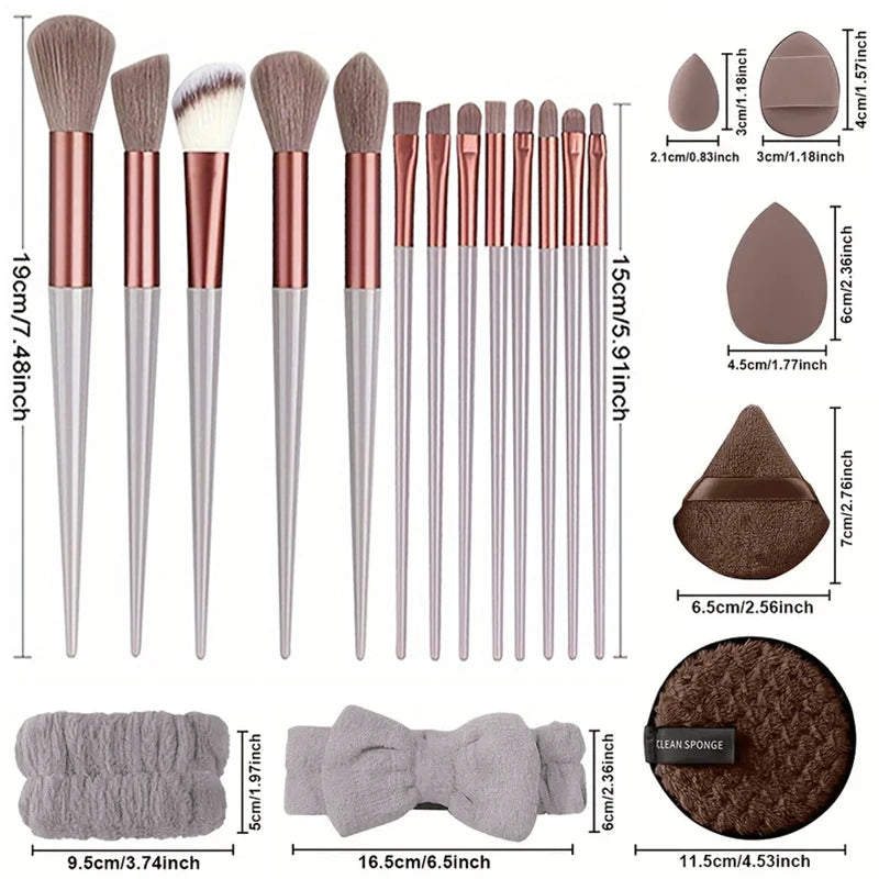 Professional Makeup Brush Set – 13pcs / 33pcs with Sponges & Tools