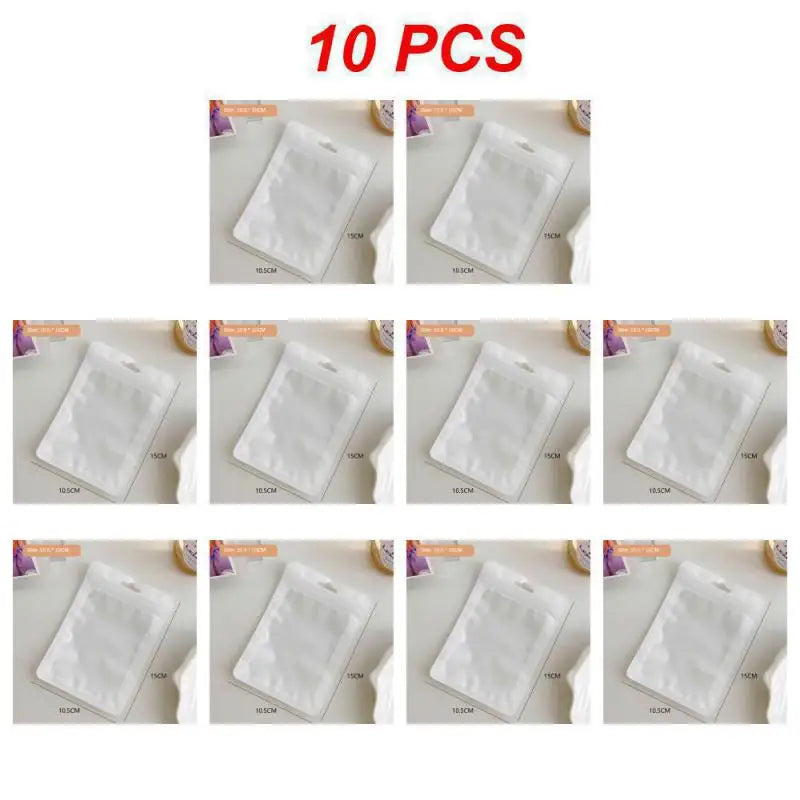 10pcs Holographic Smell-Proof Mylar Bags – Resealable Ziplock Pouches