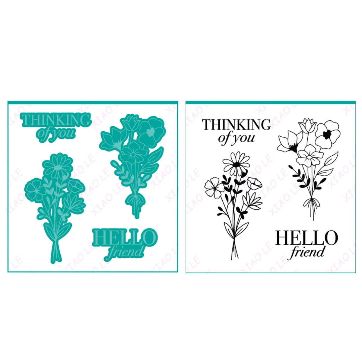 Holiday & Birthday Wishes Metal Cutting Dies – DIY Craft & Scrapbooking Stencils