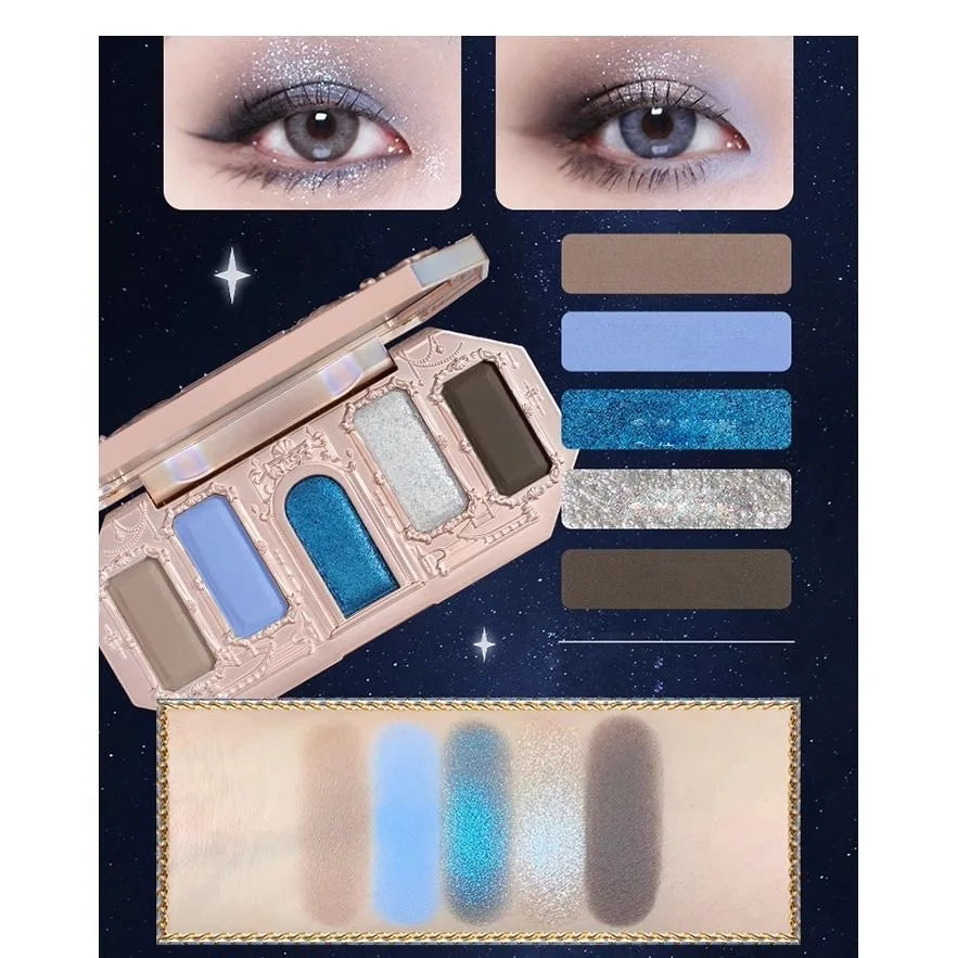 Shell Pearl 6-Color Eyeshadow Palette – Matte, Shimmer & Metallic Glow