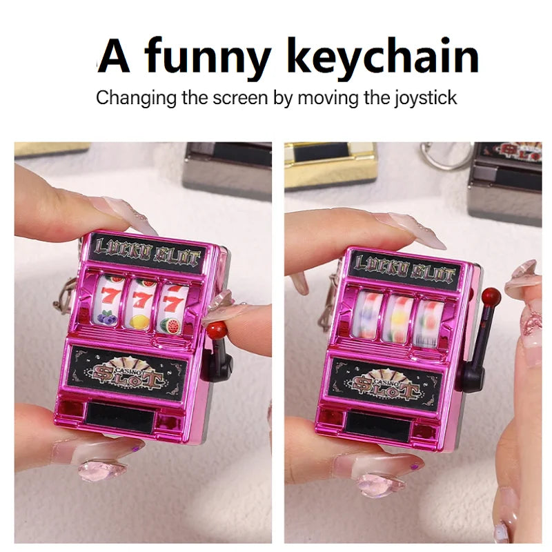 Mini Slot Machine Keychain