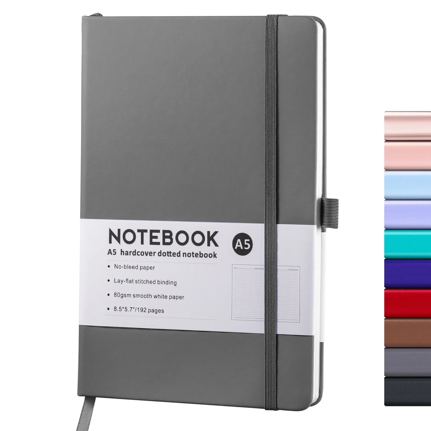 A5/A6 Strap Notebook – Sketchbook, Journal & Writing Pad for School or Office