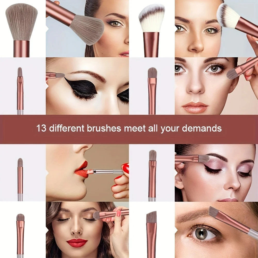 Professional Makeup Brush Set – 13pcs / 33pcs with Sponges & Tools