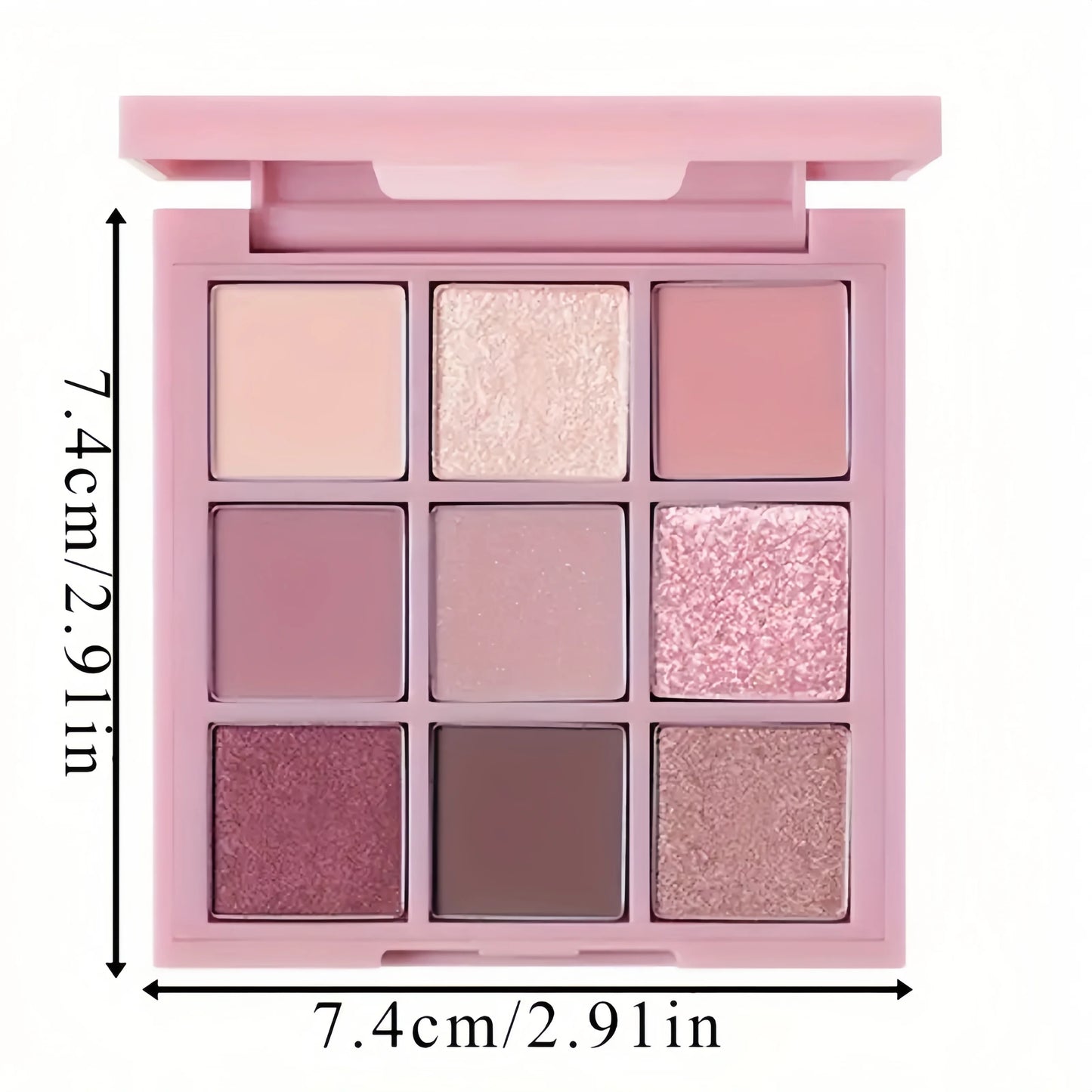 9-Color Smokey Eyeshadow Palette – Matte, Glitter & Pearl Finishes