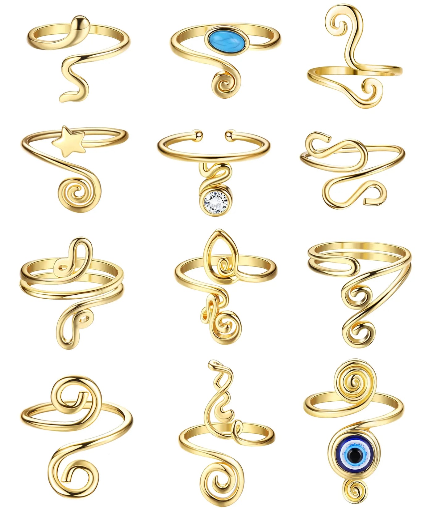 3pcs Adjustable Toe Rings – Summer Beach Foot Jewelry