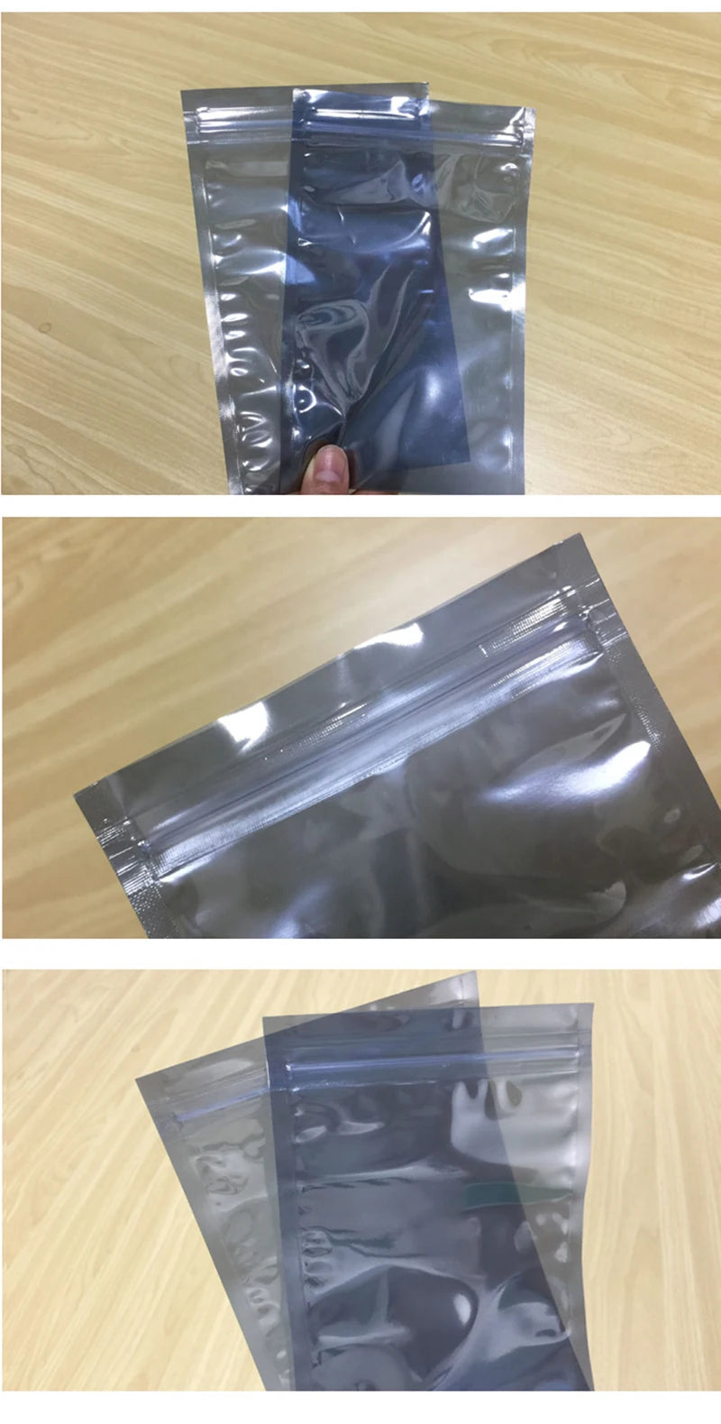 100pcs Anti-Static Shielding Zip Lock Bags – Resealable ESD Pouches