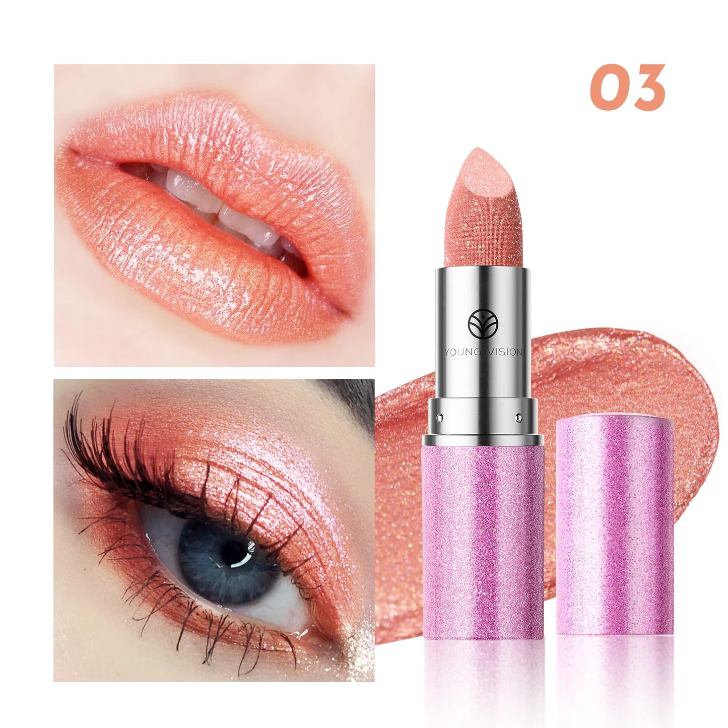 YOUNG VISION Color-Changing Pearl Lipstick – Flash, Glow & Go!
