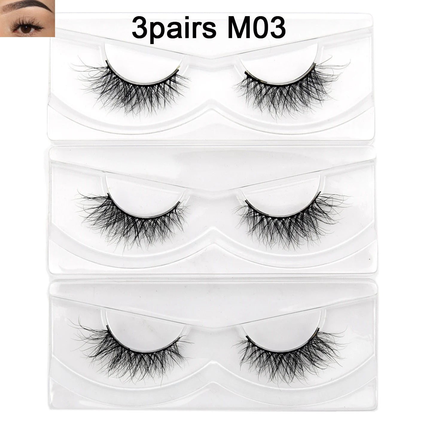 Natural Half Eye False Eyelashes – Soft Mink Look with Lightweight Cotton Band