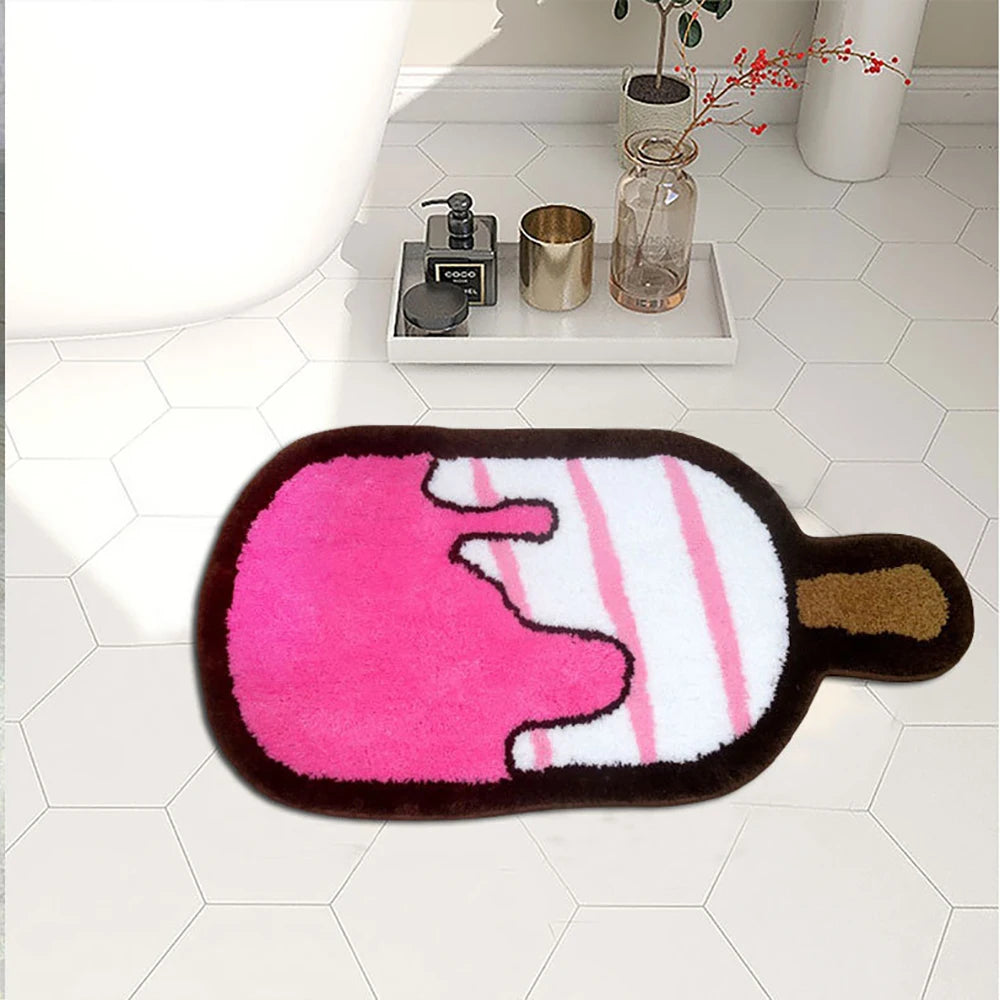 Cute Cartoon Ice Cream Plush Rug