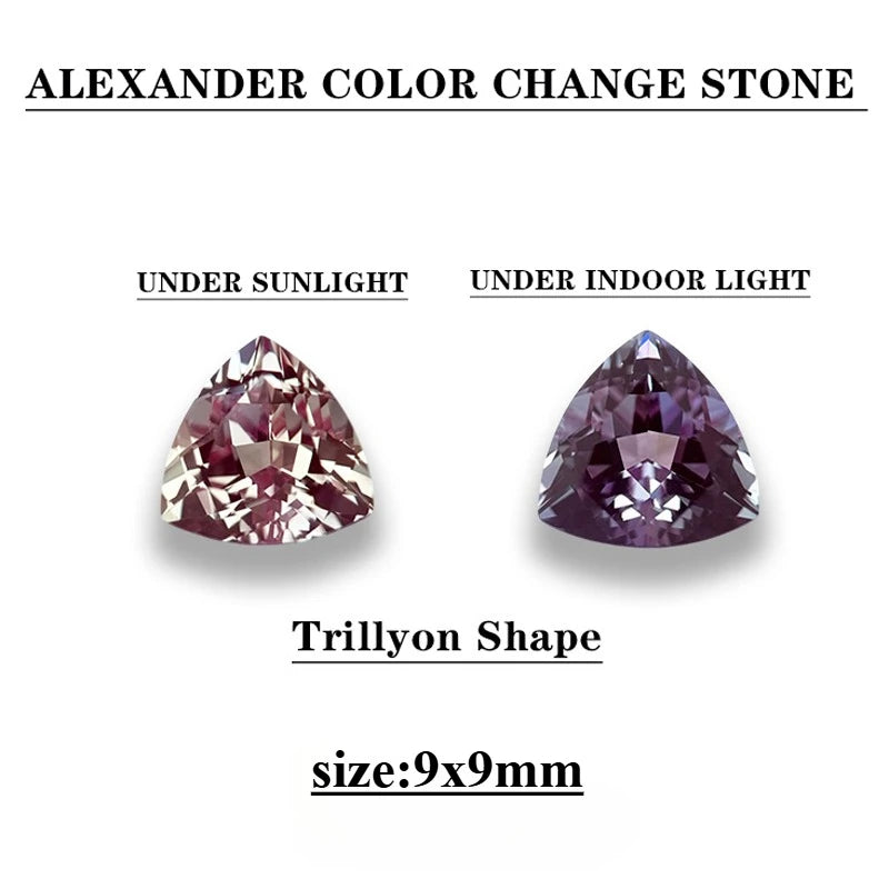 Lab-Grown Color Change Alexandrite Gemstone Beads – Certified Oval or Cushion Cut