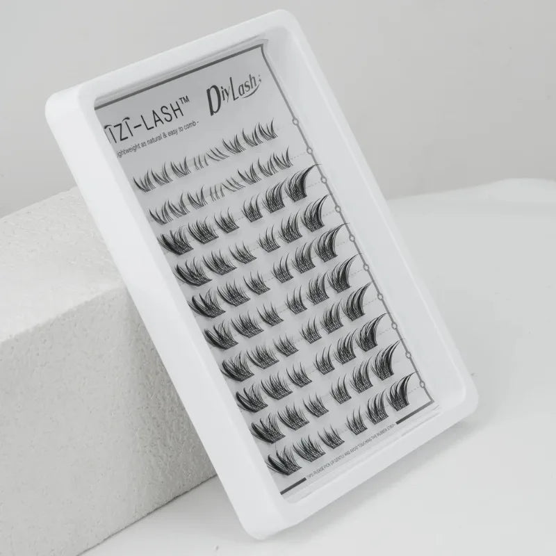 Individual Cluster Eyelashes – C Curl, 3D Mink Style, Wispy & Fluffy