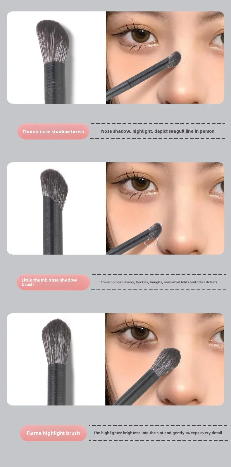 Professional Makeup Brush Set – Natural Fiber Brushes for Face & Eyes (6–10pcs)