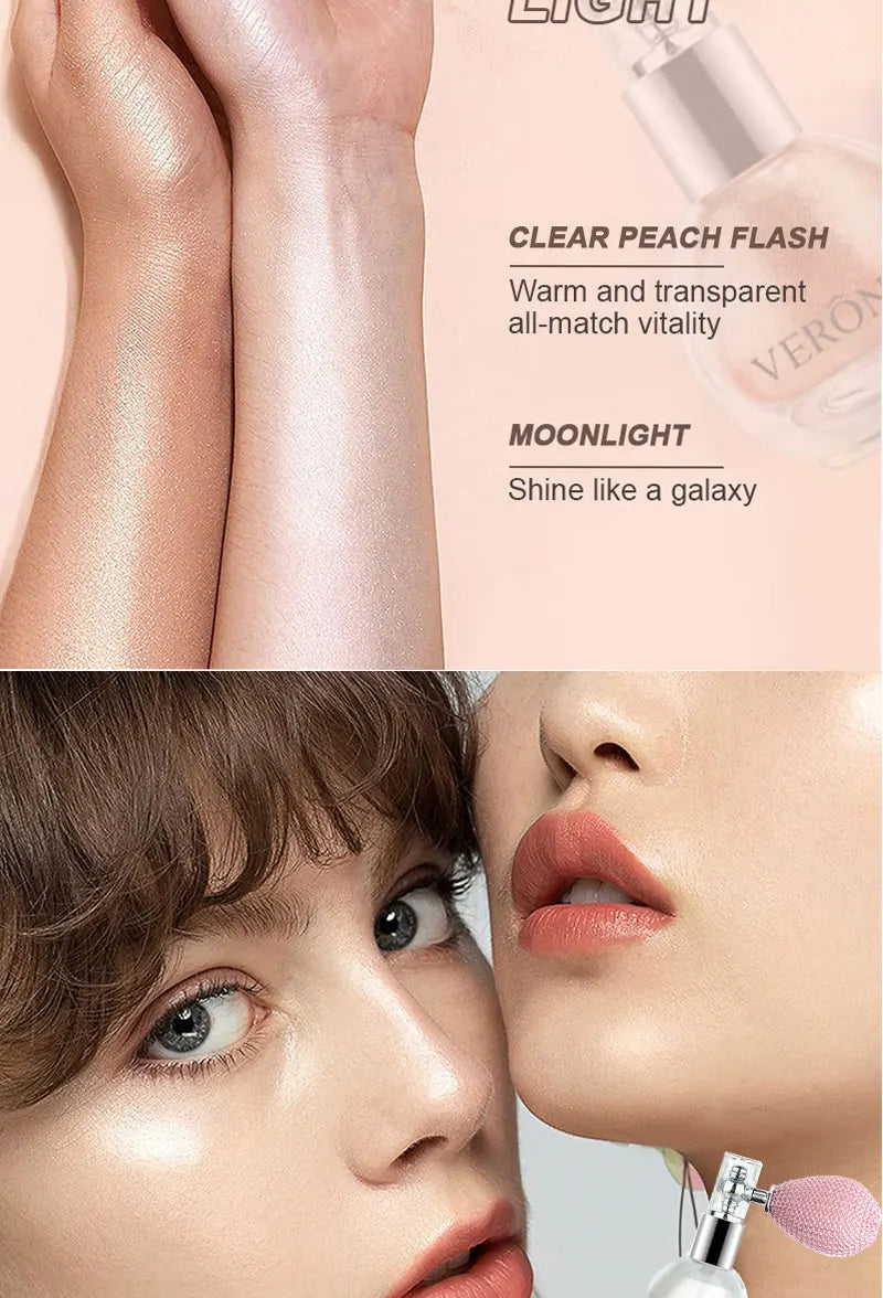 6-Color Diamond Highlighter Powder Spray – Waterproof Glitter Body & Face Bronzer (63.6g)