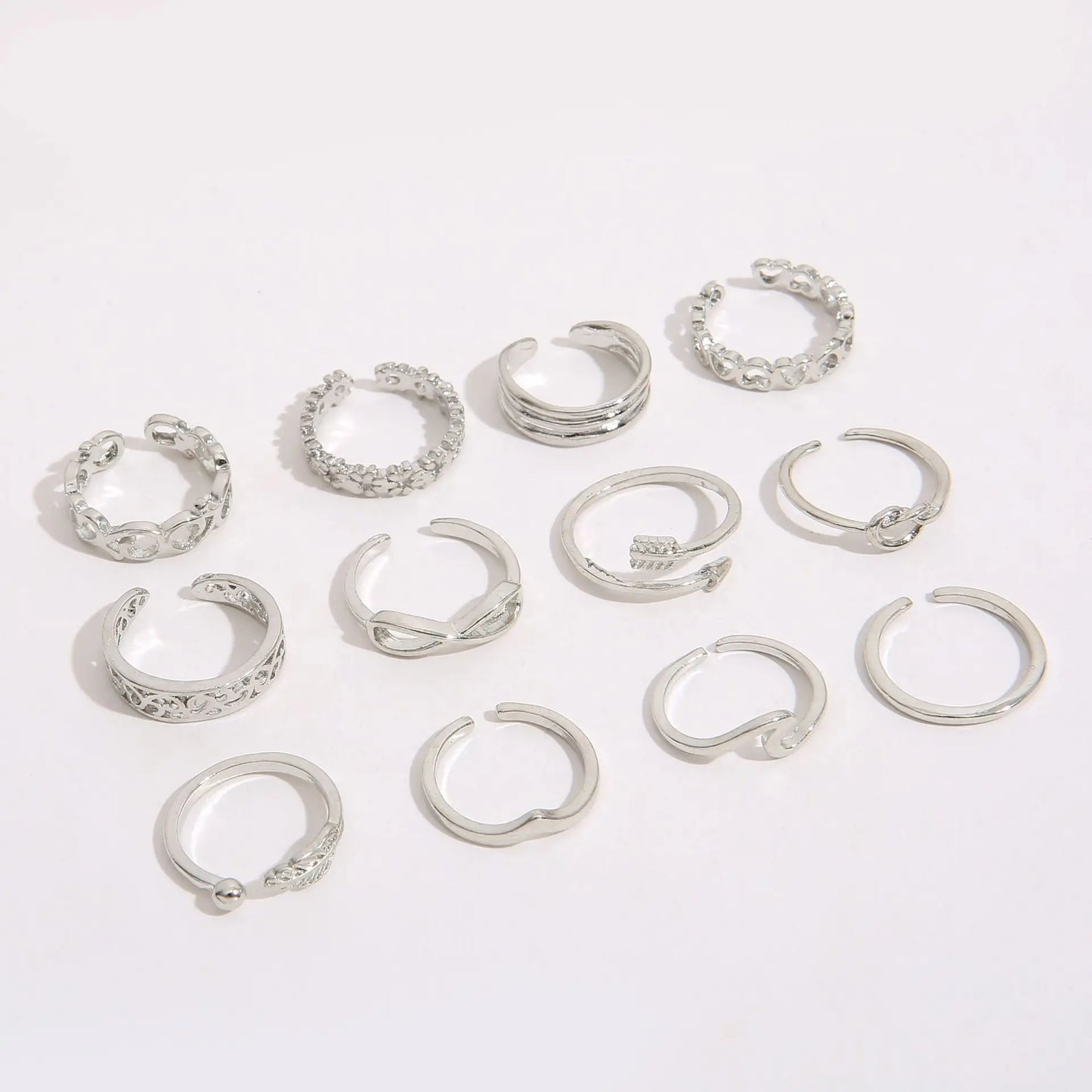 Adjustable Toe Ring Set – 7/10/12pcs Gold & Silver Summer Jewelry