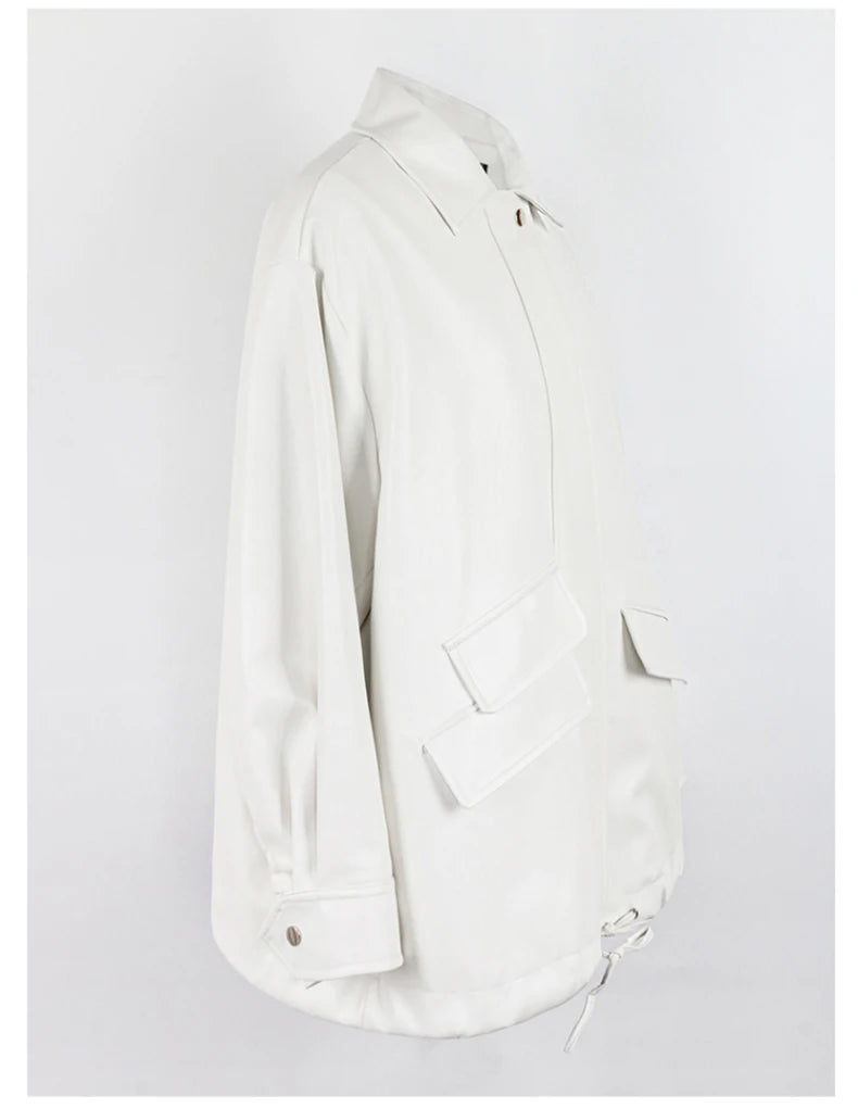 Oversized Faux Leather Jacket – Casual Cool Street Style