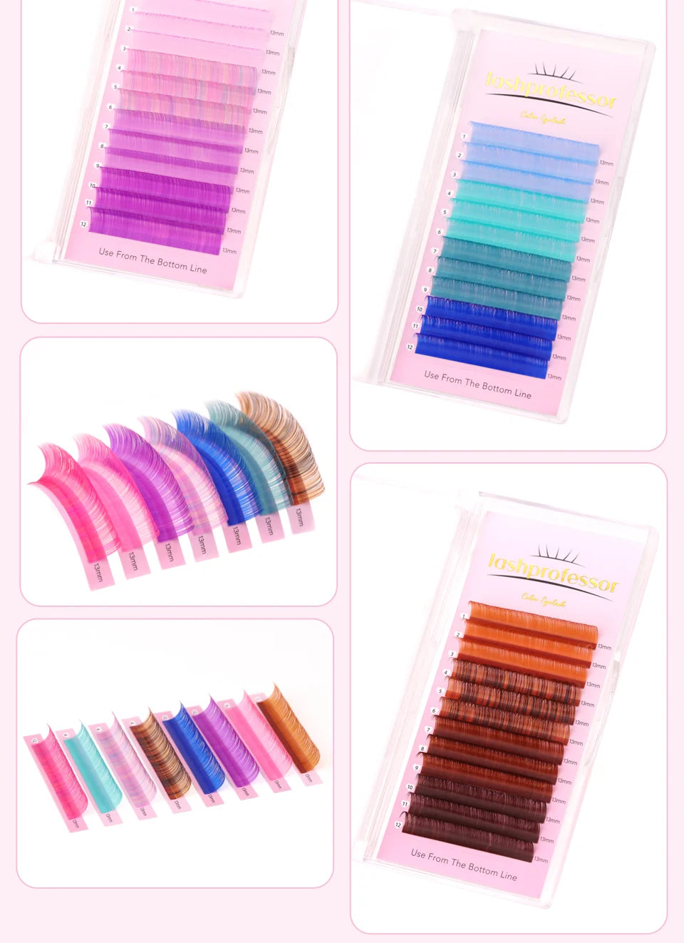 Colored Classic Eyelash Extensions – Soft, Natural & High-Quality Lashes