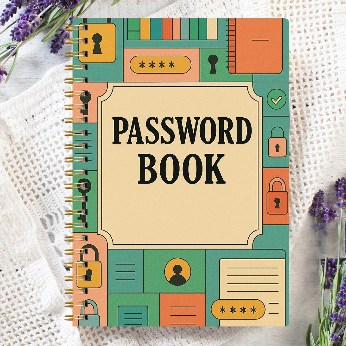 A5 Password Book – Internet Account & Login Organizer