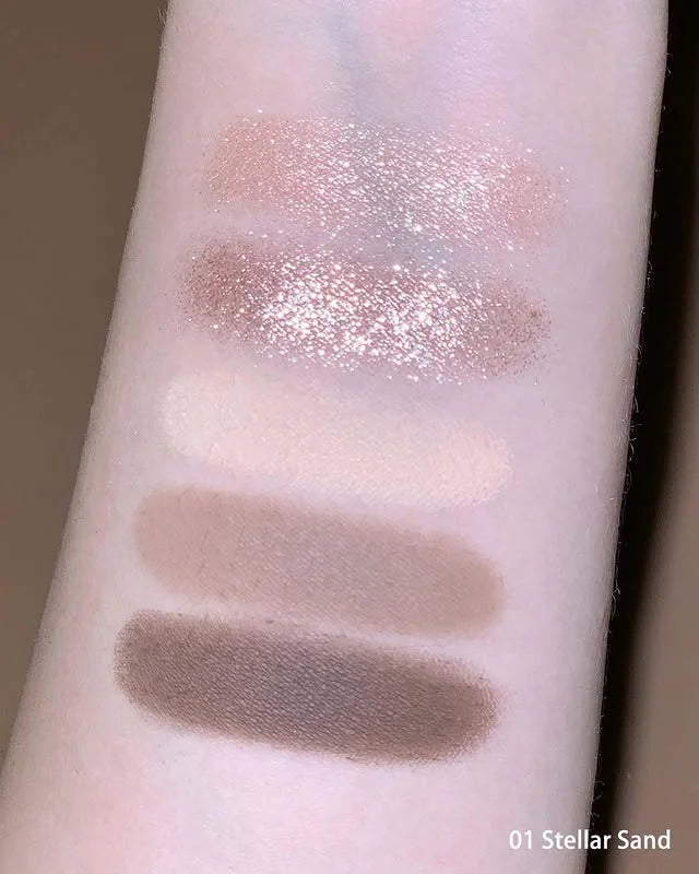 6-Color Diamond Shiny Highlighter Palette – Contour, Brighten & Glow